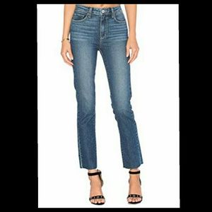 Paige Jackeline high rise raw hem jeans.